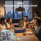 Indoor Grill CUSIMAX Electric Smokeless Grill Portable Korean BBQ with Turbo Smoke Extractor Technology, Non-stick Removable Plate, Tempered Glass Lid, Great for Party(Single Plate)
