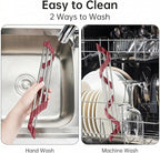 Tomorotec Foldable Stainless Steel Triangle Roll-Up Dish Drying Rack for Small Sink Corners - Over-The-Sink Multipurpose Kitchen Drainer, Rustproof Organizer, Trivet and Shelf - Space-Saving(Wine Red)