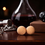 2Pcs Wooden Wine Cork Ball Stopper Plugs for Wine Decanter Carafe Bottle Replacement Wine Stoppers and Pourers Bar Tools