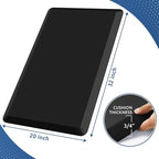KitchenClouds Kitchen Mat Cushioned Anti Fatigue Rug 20"x32" Water Resistant, Non Slip, Standing and Comfort Desk/Floor Mats for House Sink Office (Black,0.8inch)