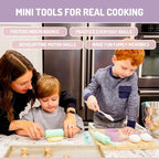 melii 5 Piece Real Mini Baking Tool Set, Cooking Tools for Kids