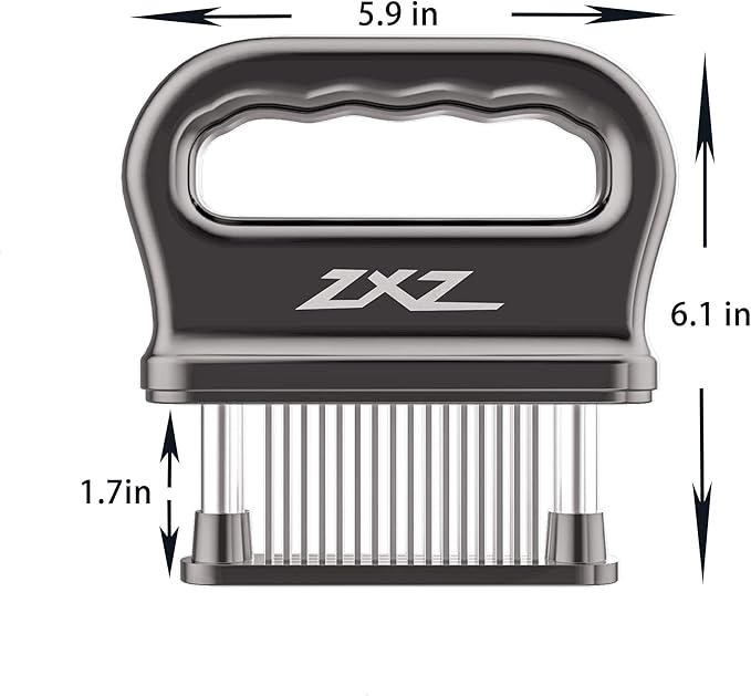 ZXZ Meat Tenderizer, 48 Stainless Steel Sharp Needle Blade, Heavy Duty Cooking Tool for Tenderizing Beef, Turkey, Chicken, Steak, Veal, Pork, Fish.