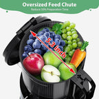 Aeitto Juicer Machines, 5.3" Extra Large Feed Chute Cold Press Juicer, Fit Whole Vegetables & Fruits, Easy to Clean, High Juice Yield,Slow Masticating Juice Extractor,Self Feeding