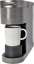 Elevate Anti-Splash Cup Riser Accessory for most Keurig K-cup, Cuisinart Single Serve, and other Coffee Makers, Adjustable for Cup Size and Drip Tray Type (Dark Gray)