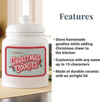 Let's Make Memories Personalized Christmas Cookie Jar - For Her - Kitchen Christmas Décor