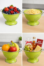 Calypso Basics by Reston Lloyd Powder Coated Enameled Colander, 1.5 Quart, Lemon