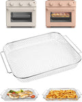 Air Fryer Mesh Basket 1-Piece Compatible with bella Air Fry Toaster Oven, Stainless Steel Baking Tray Original Replacement Accessory Assist with 7 Cooking Options