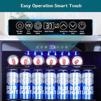 ORYMUSE 24" Outdoor Beverage Cooler Fridge - Undercounter Refrigerator, Stainless Steel Seamless Door - Holds 180 Cans, Powerful Cooling Compressor - Patio Kitchen, Commercial Use