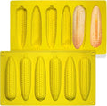 Sidosir 2Pcs Corn Stick Mold Silicone for Baking, 6-Cavity Corn Cob Silicone Molds for Bread, Non-Stick Cake Pan