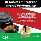 Nuwave 6-quart Brio Healthy Digital Air Fryer with One-Touch Digital Controls, 6 Preset Menu Functions & Removable Divider Insert (Renewed)