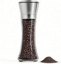 Gorgeous Salt & Pepper Grinder Set — Refillable Stainless Steel & Glass Spice Mill with Adjustable Coarseness — Perfect For Himalayan Or Sea Salts, Fresh Ground Pepper, Or Fresh Spices (1 Pack)