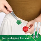 Baderke 4 Pcs Tomato Stem Corer Strawberry Baller Stainless Steel Strawberry Huller Tool Fruit Vegetable Stem Remover