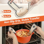 Silicone Bread Sling for Dutch Oven - Non-Stick & Heat Resistant, 2Pcs Oval and Round Reusable With Long Handles for Transfer Sourdough