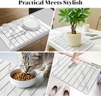 Large Stone Dish Drying Mats for Kitchen Counter, 24"(L)×16"(W) Marble-Pattern, Fast Drying Collapsible Dish Drying Mat, Eco-Friendly Absorbent Diatomaceous Earth Mats for Tableware, Match Countertop