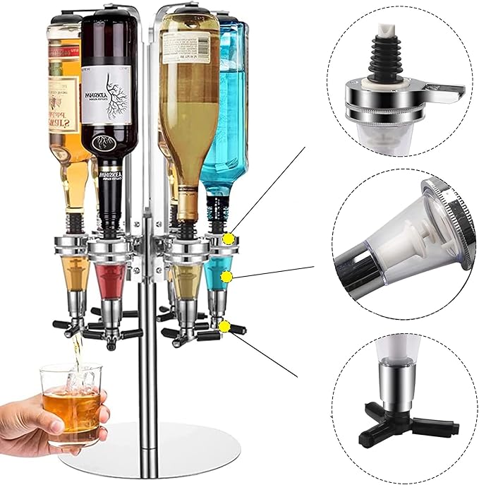 Optic Liquor Dispenser 1oz 30ml Bar Tool for Wine Cocktails Liquor, Drink Pourer Bartending Tool，Perfect for Pouring and Measuring Spirits at Home or Pubs, Set of 2