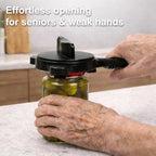 Jar Opener for Seniors, 4-in-1 Adjustable Lid Opener with Non-Slip Grip, Includes Magnetic Hook & Rubber Gripper, Suitable for Jars, Bottles and Beer Caps, Perfect for Arthritis and Weak Hands
