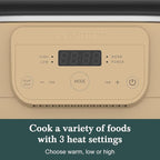 MAGNIFIQUE 6 Quart Programmable Slow Cooker Removable Healthy Nonstick Pot - Small Kitchen Appliance for Family Dinners - Serves 6+ People - Heat Settings: Keep Warm Brown Sugar