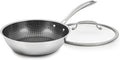 Cuisinart FusionPlus Hybrid Nonstick Stainless Steel Cookware, 10.25-Inch Deep Fry Pan Skillet with Cover, PFAS-Free PURELYSEAR Ceramic Technology, Scratch Proof, Cool Grip Handles, Dishwasher Safe