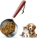 1 Cup Dog Food Scoop 304 Stainless Steel Dog Food Measuring Cups Metal Pet Scooper with Inner Precision Scale Measurement for Dogs, Cats, Birds & Rabbits (1 cup)