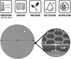 Walfos Silicone Trivet Mats - 4 Heat Resistant Pot Holders, Multipurpose Non-Slip Hot Pads for Kitchen Potholders, Hot Dishers, Jar Opener, Spoon Holder, Food Grade Silicone & BPA Free (Round)