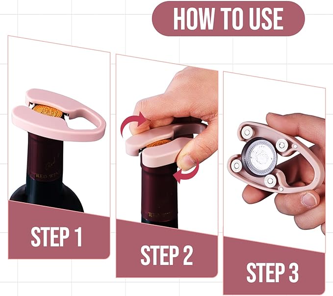 5 Pack Magnetic Wine Foil Cutter Tool, Wine Bottle Opener Accessory, Magnetic Wine Foil Cutters Wine Bottle Opening Accessories,rose gold