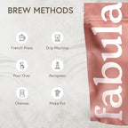 Fabula Coffee Light Roast Freshly Ground - Organic - Low Acid - Single Origin - Non-GMO - Mold Free - 12 Ounces