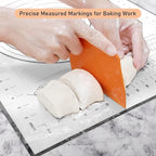 Silicone Pastry Mat, Baking Mat for Rolling Out Dough, Dough Mat for Rolling, Fondant Mat, 20''(W)28''(L), Black