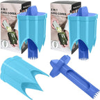 Pepper Corer, 2 in 1 Red Bell Pepper Seed Corer Remover Tool, Fruit & Vegetable Corers Quick Cave Tools for Jalapeno Cutter Deseeder, S-Blue, 2 PCS