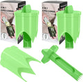 Pepper Corer, 2 in 1 Red Bell Pepper Seed Corer Remover Tool, Fruit & Vegetable Corers Quick Cave Tools for Jalapeno Cutter Deseeder, Bright Green, 2 PCS