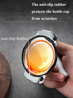 Jar Opener for Seniors with Arthritis & Weak Hands, Easy Twist Jar Openers, Adjustable Multifunctional Jar Lid Opener, Jar Bottle Cap Opener Gripper, Useful Gifts for Elderly/Women/Men (White)