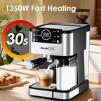 Geek Chef Espresso Machine with Milk Frother, 20 Bar Automatic Espresso Maker, Fast Heating Coffee Maker for Cappuccino, Latte & Iced Coffee, Easy to Use & Clean, for Home Barista