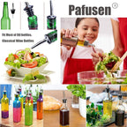 Pafusen 6 Pack Liquor Bottle Pourers, Liquor Pour Spout for Liquor Bottles, Stainless Steel Olive oil Dispenser Spout, Alcohol Pourer Dust Caps Long Covers, Rose Gold