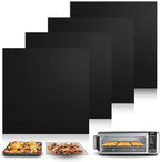 4Pcs Reusable Air Fryer Liners for Ninja, 12 × 12in Non-Stick Oven Liners for Toaster Oven, Microwave/Grill Baking Mat, 450°F Pre-Cut Square Mat for Ninja SP101/SP201/SP301/SP351, Kitchen Accessories