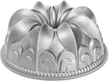 Frcctre 9 Inch Non-Stick Fluted Cake Pan, 10 Cups Heavy Duty Fluted Tube Cake Pan Baking Mold Easy Release Aluminum Baking Mold for DIY Cakes