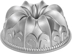 Frcctre 9 Inch Non-Stick Fluted Cake Pan, 10 Cups Heavy Duty Fluted Tube Cake Pan Baking Mold Easy Release Aluminum Baking Mold for DIY Cakes