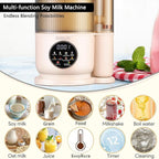 50oz Nut Milk Maker & Grinders, 10-in-1 Soy, Almond, Oat & Rice Milk Maker with 12 Stainless Steel Blades, Vegan Blender with Delay Start, Boil Water & Easy Self-Cleaning