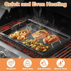 7524 Griddle Insert for Weber Genesis 300 Series E310 S310 E320 S320 S330 E330 EP310 EP320 EP330, Full Size Griddle with Handle, for Weber Grill Replacement Parts, Carbon Steel