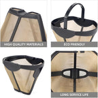 134KKW300 Coffee Permanent Filter for Ninja CFP Dual Brew Models, Reusable Coffee Filter Compatible with Ninja Coffee Maker CFP201 CFP250A CFP300 CFP301 CFP305 CFP451CO CFP451CCO CFP307 (1)
