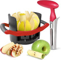 Newness 5.12 - Inch Large Apple Slicer Corer, Cut 12 Thin Slices All the Way Through, HEAVY - DUTY Stainless Steel Apple Corer & Slicer Dishwasher Safe