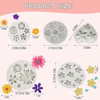5Pcs Flower Molds Silicone Chocolate Mold Daisy Flower Fondant Polymer Clay Resin Mold Soap Ice Cube Jello Molds for Baking and Cake Cupcake Decorating