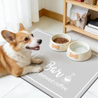 Findosom Dish Drying Mat, 17"x 32" Super Absorbent & Hide Stain Coffee Mat, Cuttable Drying Mat for Kitchen Counter, Coffee Bar Accessories, Under Dish Rack, Coffee Maker, Espresso Machine, LightGrey