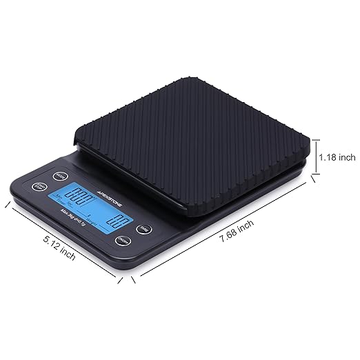 Apexstone Coffee Scale with Timer, Espresso Scale with Timer, Espresso Coffee Scale with Timer for Pour Over Coffee (Batteries Included)