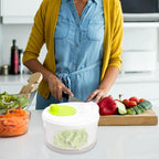 Fruit Spinner – Multifunctional Salad-Spinner | Fruit Washer & Dryer Spinner | Small Lettuce Spinner-Bowl | Manual Vegetable Cleaner For Draining Greens, Fruits And Vegetables, Home Kitchen Food Prep