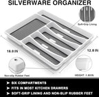 49-Piece Black Silverware Set with Organizer, Food-Grade Stainless Steel Black Flatware for 8, Cutlery Utensil Sets with Steak Knives, Rust-proof, Mirror Polished, Dishwasher Safe, Tree Pattern