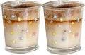 Set of 2 12 OZ Cute Drinking Glasses Star Moon Glass Coffee Cup Colorful Glass Cups for Iced Tea,Juice,Coffee,Milk,Dessert,Stackable Glassware Drinkware Set (colorful)