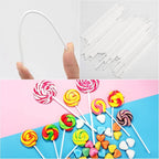 400Pcs 6 Inch White Paper Lollipop Sticks, Paper Sucker Sticks, Cake Pop Stick for Cake Toppers, Chocolate,Cookie,Rainbow Candy
