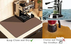 Coffee Mat for Countertops ,Coffee Bar Accessories Fit Under Coffee Maker Espresso Machine, Absorbent Hide Stain Rubber Mat for Countertop ,Dish Drying Mat for Kitchen Counter (Brown, 12"x19")