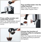 Espresso Maker with Steamer with Drip tray, Built-In Milk Frother and Reservoir with Adjustable Control Knob, 5 Bar Coffee Maker and Cappuccino Machine