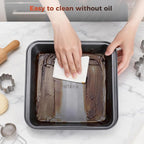 6-Piece Baking Pans Set, Non-stick Bakeware Sets Non-Toxic Baking Sheet Sets for Cooking, Include Round＆Square Cake Pan,Bread Pan,Muffin Pan, Cookie Sheet,with Baking Glove,Black