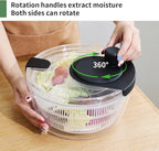 Salad Spinner Large, Fruit Washing Bowl with Strainer, Quick and Easy Use Lettuce Spinner, Fruits and Vegetables Washer, Lettuce Salad Dryer, Kitchen Essentials (4L/4.23Qt)